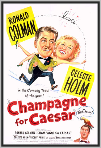 CHAMPAGNE FOR CAESAR - 1950 - COLORIZED - RONALD COLMAN - RARE DVD