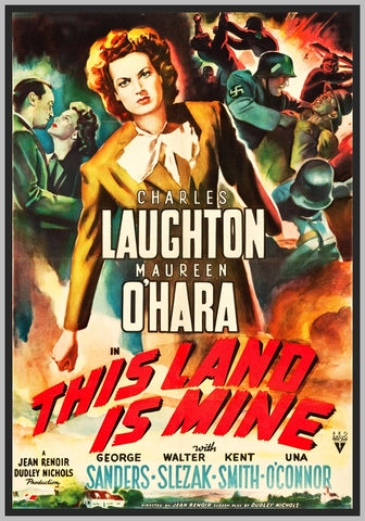 THIS LAND IS MINE - COLORIZED - 1943 - MAUREEN O'HARA - RARE DVD