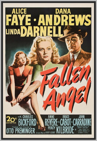 FALLEN ANGEL - 1945 - COLORIZED - ALICE FAYE - RARE DVD