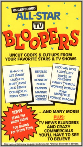 ALL STAR TV BLOOPERS - LUCILLE BALL - JACK BENNY - DICK VAN DYKE - 1987 - RARE DVD