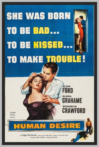 HUMAN DESIRE = COLORIZED - 1954 - GLENN FORD - RARE DVD