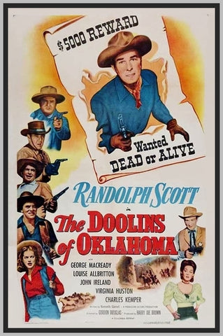 THE DOOLINS OF OKLAHOMA - COLORIZED - 1949 - RANDOLPH SCOTT - RARE DVD