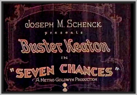 SEVEN CHANCES - 1925 - BUSTER KEATON - COLORIZED - RARE DVD