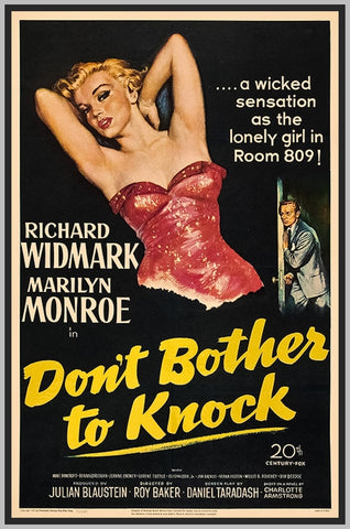 DON'T BOTHER TO KNOCK - COLORIZED - 1952 - MARILYN MONROE - RARE DVD