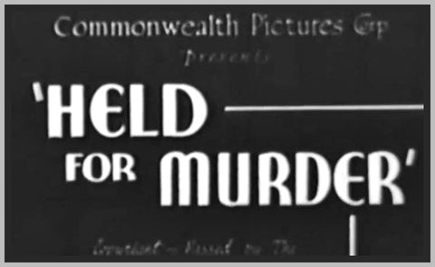 HELD FOR MURDER - 1932 - CONWAY TEARLE - RARE DVD