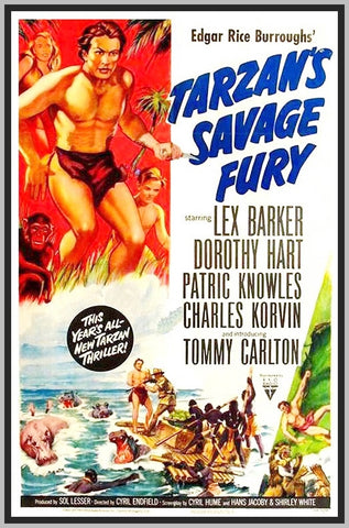 TARZAN'S SAVAGE FURY - COLORIZED - 1952 - LEX BARKER