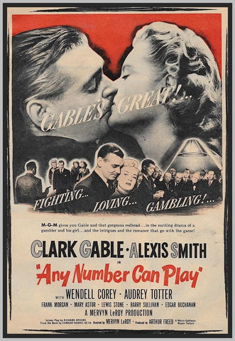 ANY NUMBER CAN PLAY - 1949 - COLORIZED - CLARK GABLE - RARE DVD