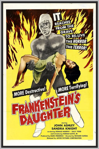 FRANKENSTEIN'S DAUGHTER - 1958 - COLORIZED - JOHN ASHLEY - RARE DVD