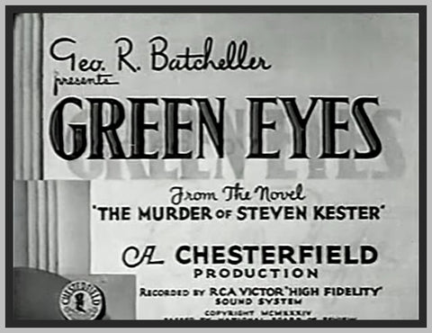 GREEN EYES - 1934 - SHIRLEY GREY - RARE DVD