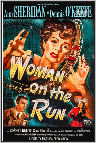 WOMAN ON THE RUN - 1950 - COLORIZED - DENNIE O'KEEFE - RARE DVD