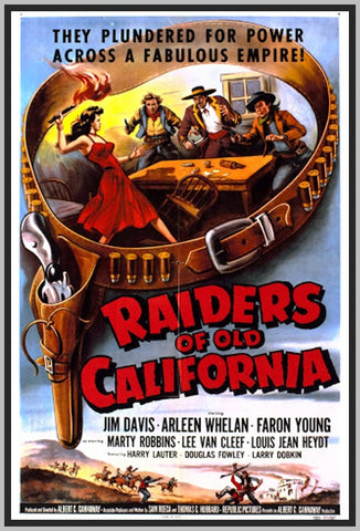 RAIDERS OF OLD CALIFORNIA - COLORIZED - 1957 - JIM DAVIS - RARE DVD