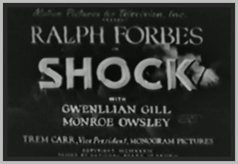 SHOCK - (1934) - RARE DVD - WITH RALPH FORBES, GWENLLIAN GILL