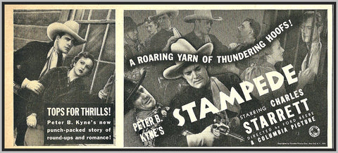 STAMPEDE - 1936 - CHARLES STARRETT - RARE MOVIE