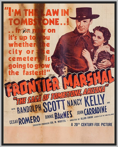 FRONTIER MARSHAL - COLORIZED - 1939 - RANDOLPH SCOTT - RARE DVD