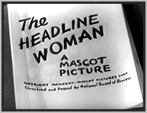 THE HEADLINE WOMAN - 1935 - HEATHER ANGEL - RARE DVD