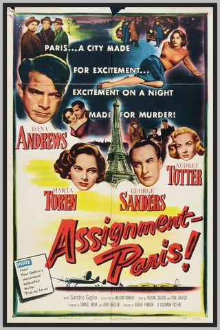 ASSIGNMENT PARIS - COLOPRIZED - 1952 - DANA ANDREWS - RARE DVD