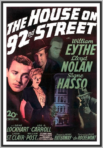 THE HOUSE ON 92ND. STREET - 1945 - COLORIZED - WILLIAM EYTHE - RARE DVD