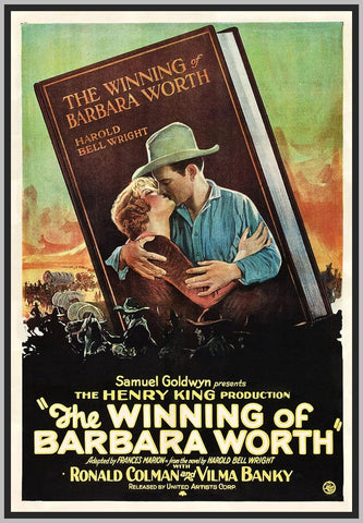 THE WINNING OF BARBARA WORTH - 1926 - SILENT - VILMA BANKY - RARE DVD