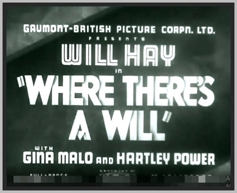 WHERE THERE'S A WILL - 1936 - WILL HAY - RARE DVD