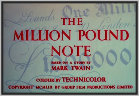 THE MILLION POUND NOTE - 1954 - GREGORY PECK - RARE DVD