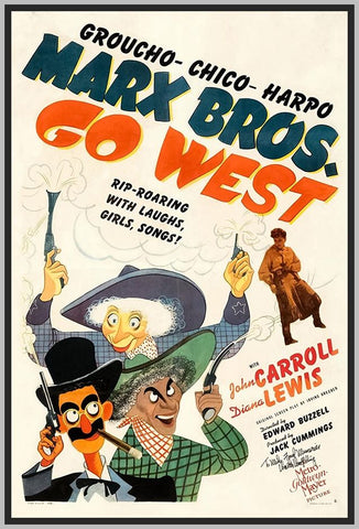 GO WEST - MARX BROTHERS - COLORIZED - 1940 - RARE DVD