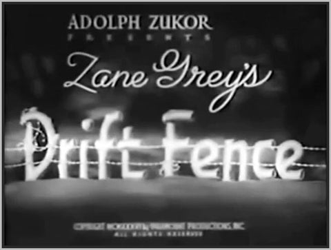 DRIFT FENCE - 1936 - BUSTER CRABBE - RARE MOVIE