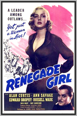 RENEGADE GIRL - COLORIZED - 1946 - ANN SAVAGE - RARE DVD