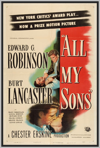 ALL MY SONS - COLORIZED - 1948 - BURT LANCASTER - RARE DVD