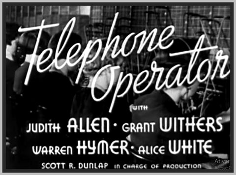 TELEPHONE OPERATOR - 1937 - JUDITH ALLEN - RARE DVD