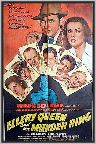 ELLERY QUEEN AND THE MURDER RING - 1941 - COLORIZED - RALPH BELLAMY - RARE DVD