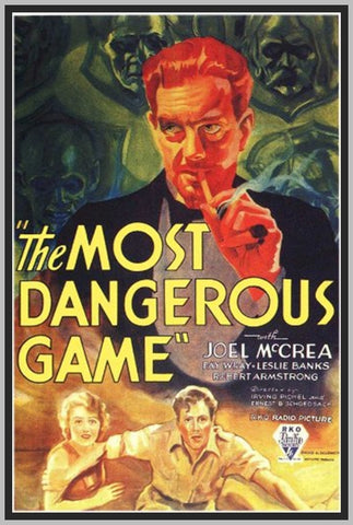 THE MOST DANGEROUS GAME - 1932 - COLORIZED - JOEL MCCREA - RARE DVD