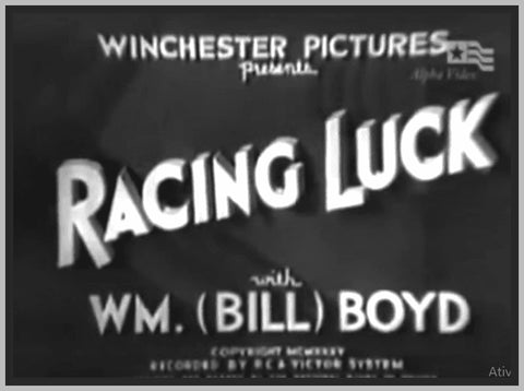 RACING LUCK - 1935 - WILLIAM BOYD - RARE DVD