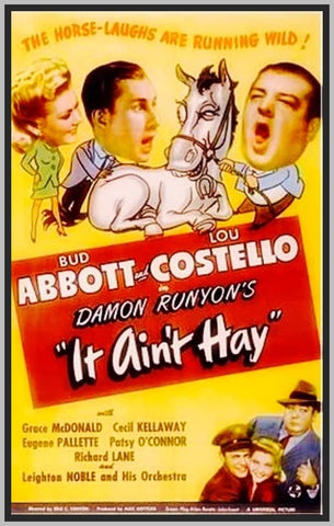 IT AINT HAY - COLORIZED - 1943 - BUD ABBOTT - RARE DVD