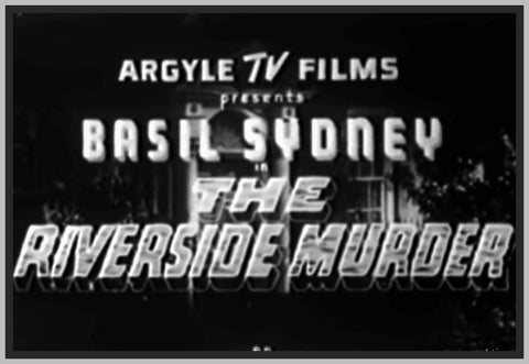 RIVERSIDE MURDER - 1935 - BASIL SIDNEY - RARE DVD