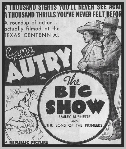 THE BIG SHOW - 1936 - GENE AUTRY - RARE DVD