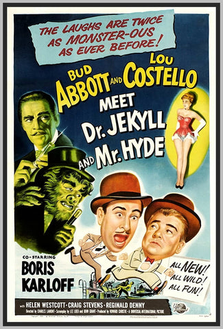 ABBOTT AND COSTELLO MEET DR. JEKYLL AND MR. HYDE - COLORIZED - 1953 - BORIS KARLOFF - RARE DVD