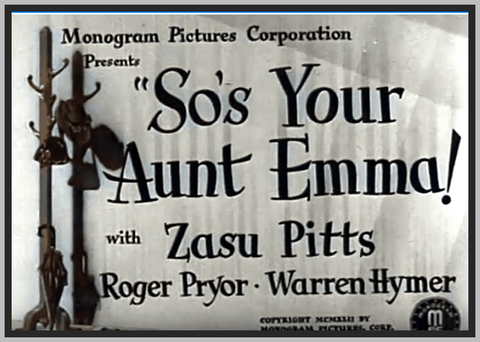 SO'S YOUR AUNT EMMA! - 1942 - ROGER PRYOR - COLORIZED - RARE DVD