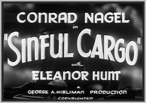 SINFUL CARGO - 1935 - CONRAD NAGEL - RARE DVD