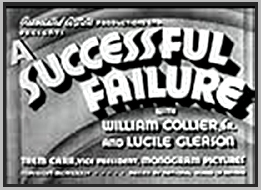 A SUCCESSFUL FAILURE - 1934 - LUCILE GLEASON - RARE DVD – TV Museum DVDs
