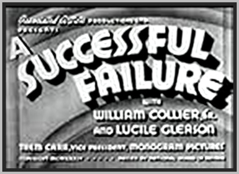 A SUCCESSFUL FAILURE - 1934 - LUCILE GLEASON - RARE DVD