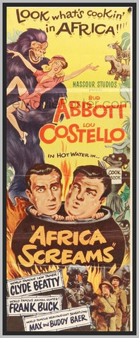 AFRICA SCREAM'S - 1949 - COLORIZED - BUD ABBOTT - RARE DVD