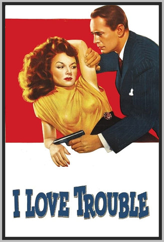 I LOVE TROUBLE - 1948 - GLENDA FARRELL - COLORIZED - RARE DVD