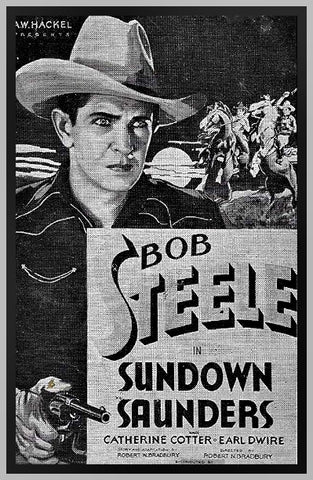 SUNDOWN SAUNDERS - 1935 - BOB STEELE - RARE DVD