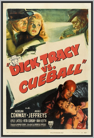 DICK TRACY vs CUEBALL '47 - COLORIZED - LYLE LATELL - RARE DVD