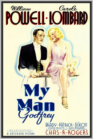 MY MAN GODFREY - 1936 - CAROLE LOMBARD - COLORIZED - RARE DVD