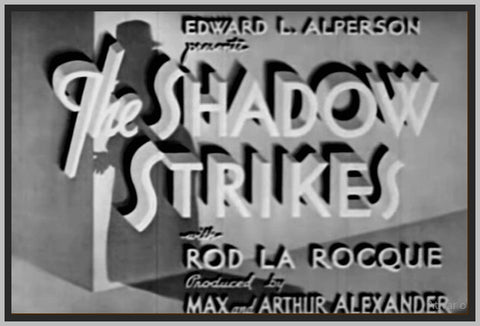 THE SHADOW STRIKES - 1937 - ROD LA ROCQUE - RARE DVD