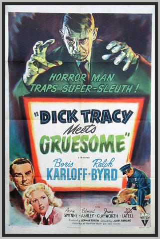 DICK TRACY MEETS GRUESOME - 1947 - COLORIZED - RALPH BYRD - RARE DVD