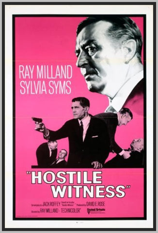 HOSTILE WITNESS - 1968 - RAY MILLAND - COLORIZED - RARE DVD