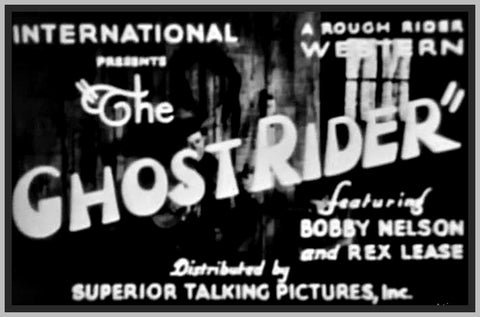 THE GHOST RIDER - 1935 - REX LEASE - RARE DVD