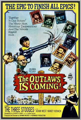 THE OUTLAW IS COMING - 1965 - LARRY FINE - COLORIZED - RARE DVD